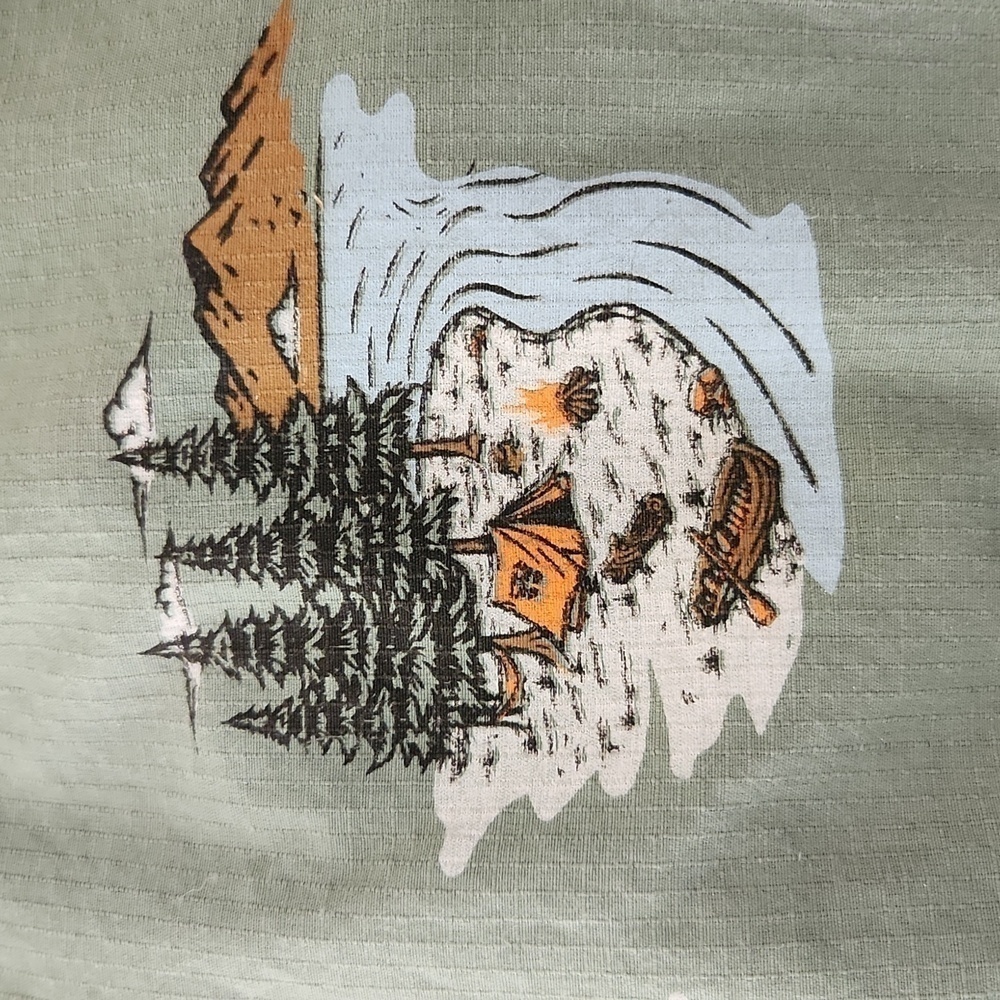 PRNTD |‎ EUC Great Outdoors Camp Shirt Green Size XL - Picture 6 of 6